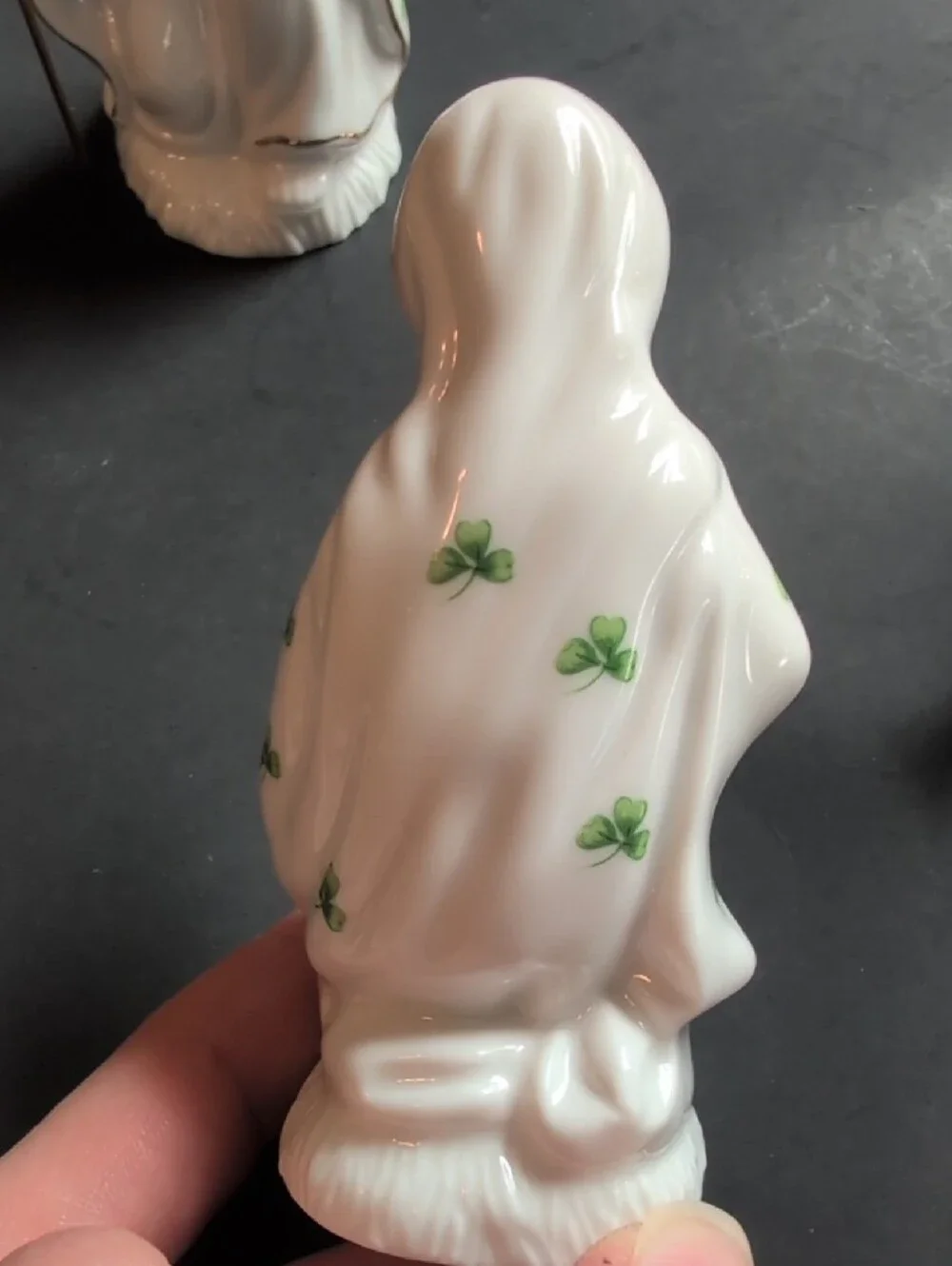 Lefton China 3 Piece Shamrock  Nativity Set